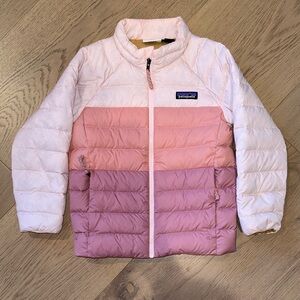 Patagonia Blush and Lavender Puffer Jacket